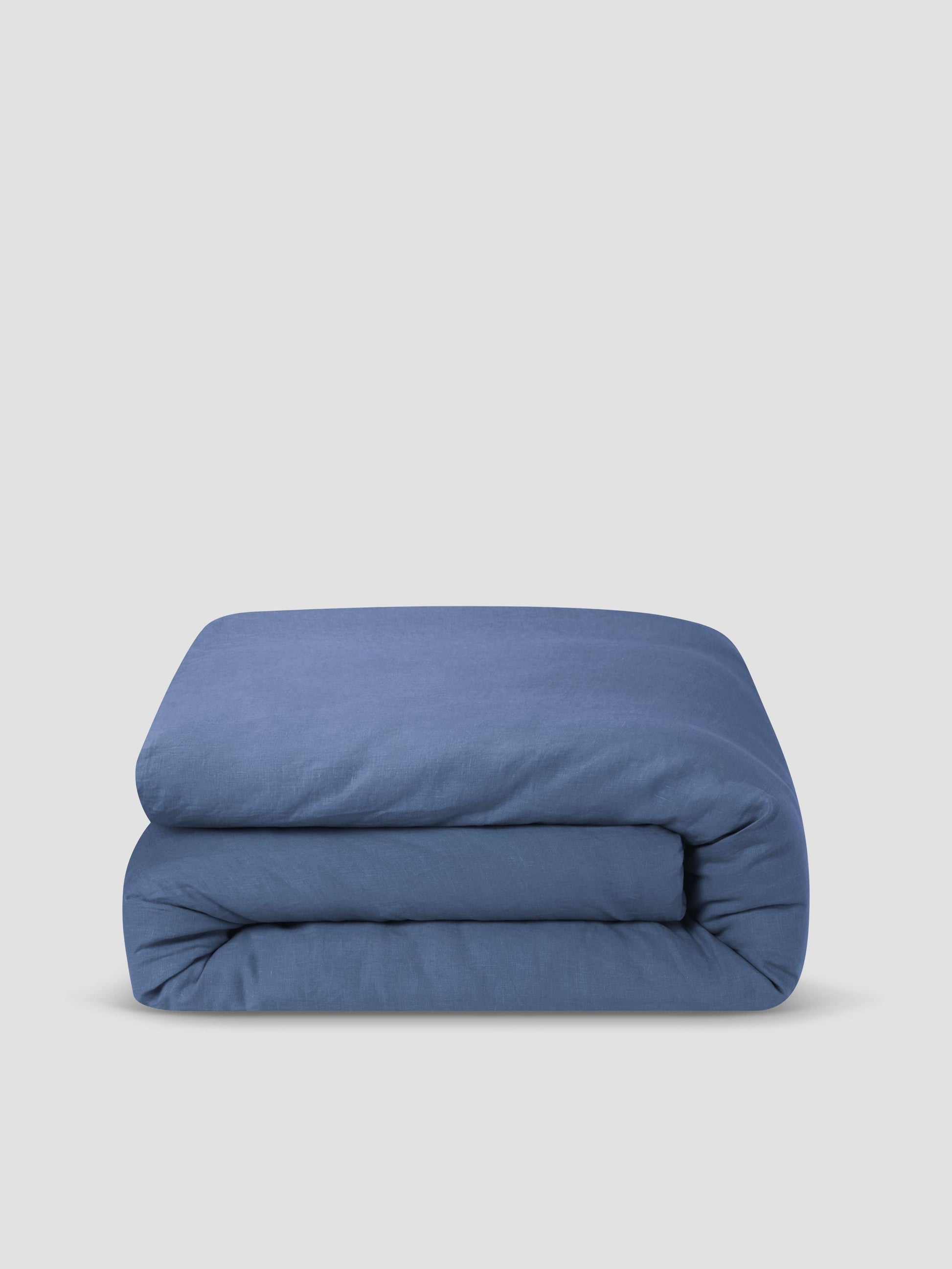 Blueberry 100% Linen Duvet Cover - Piglet in Bed US