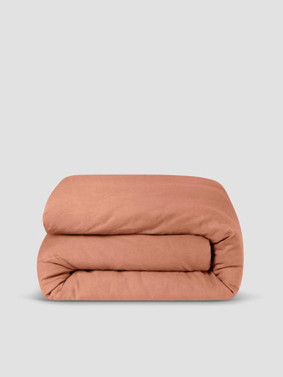 Warm Clay 100% Linen Duvet Cover