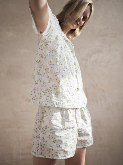 Spring Sprig Floral Cotton Boxer Shorts