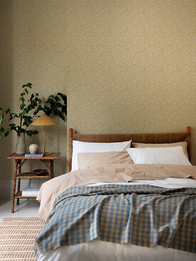 Butterscotch Meadow Floral Wallpaper