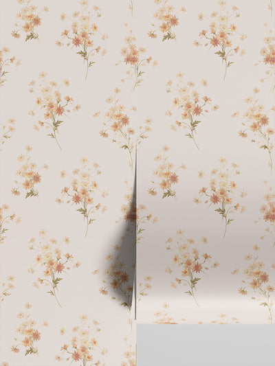 Cream Blush Daisy Bouquet Wallpaper
