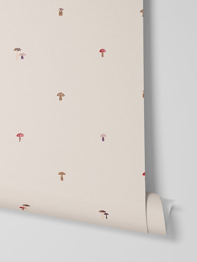 Cream Mushrooms Wallpaper