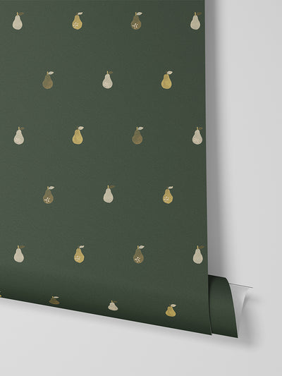 Fern Green Pears Wallpaper