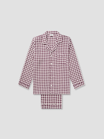 Men's Berry Gingham Pajama Set