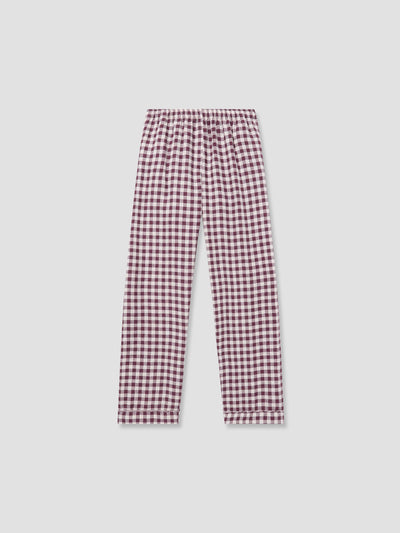 Men's Berry Gingham Pajama Pants