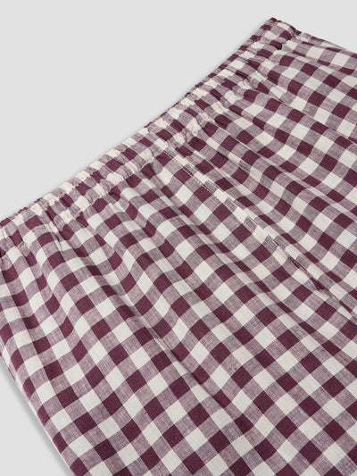 Men's Berry Gingham Pajama Set
