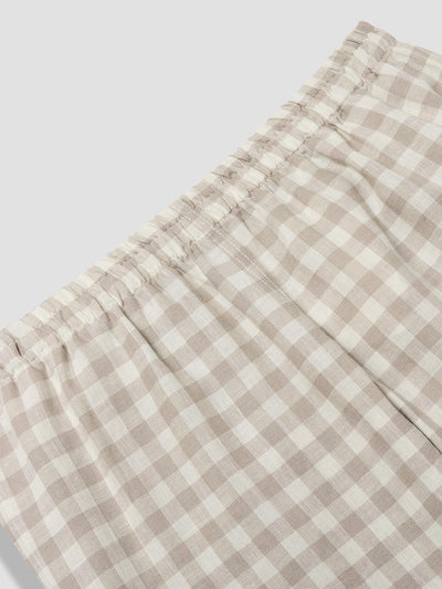 Men's Mushroom Gingham Pajama Pants