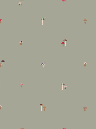 Lichen Green Mushrooms Wallpaper