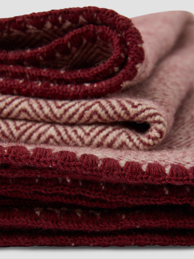 Rhubarb Herringbone Wool Blanket