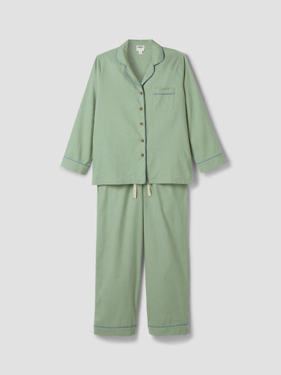 Sage Green Linen Blend Pajama Set