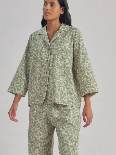 Leafy Arbour Oak Cotton Pants Set