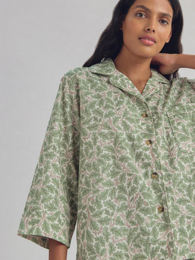 Leafy Arbour Oak Cotton Pants Set