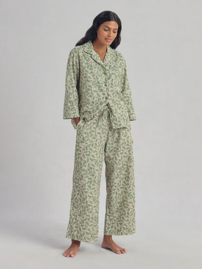 Leafy Arbour Oak Cotton Pants Set