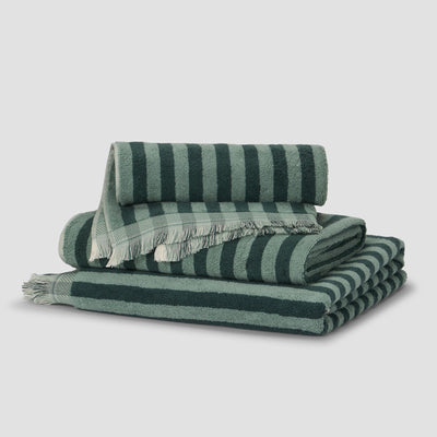 Pine Green Pembroke Stripe Cotton Hand Towel