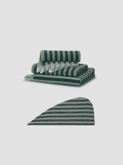 Pine Green Pembroke Stripe Bathroom Delights