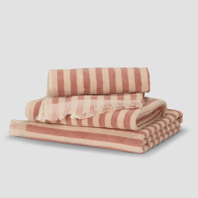 Sand Shell Pembroke Stripe Cotton Hand Towel