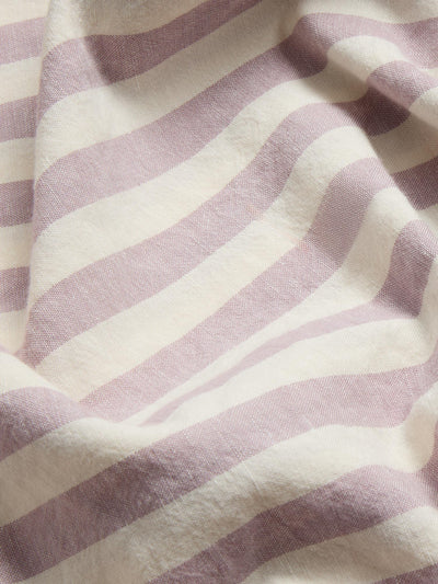 Elderberry Pembroke Stripe Linen Blend Flat Sheet - alternate image