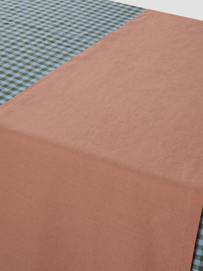 Warm Clay Linen Blend Table Runner