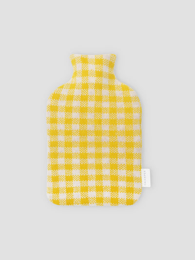 Yellow Gingham Hot Water Bottle