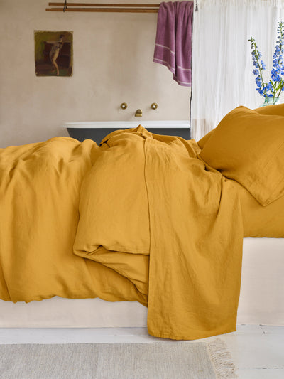Honey 100% Linen Duvet Cover