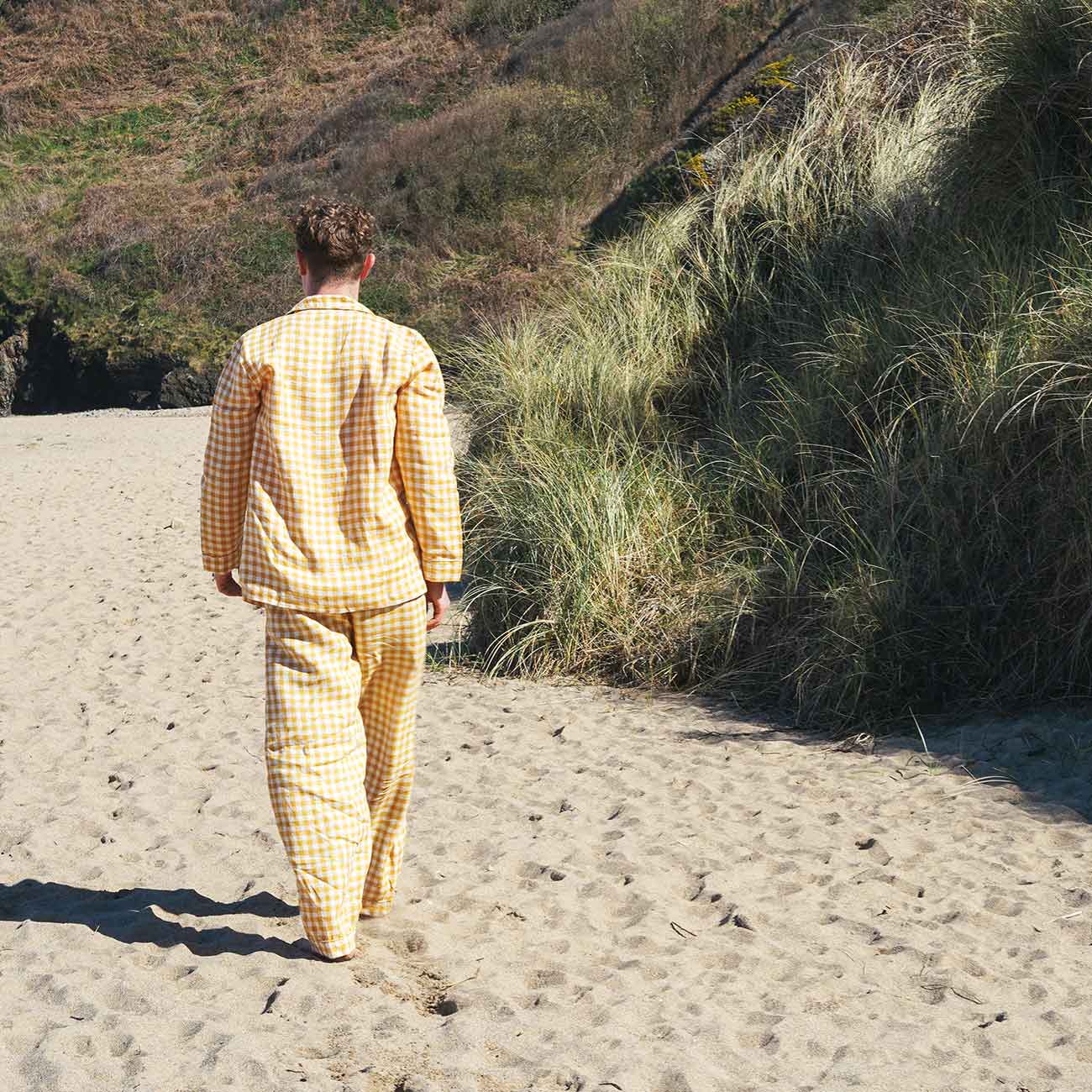 Men's Honey Gingham Pajama Trouser Set