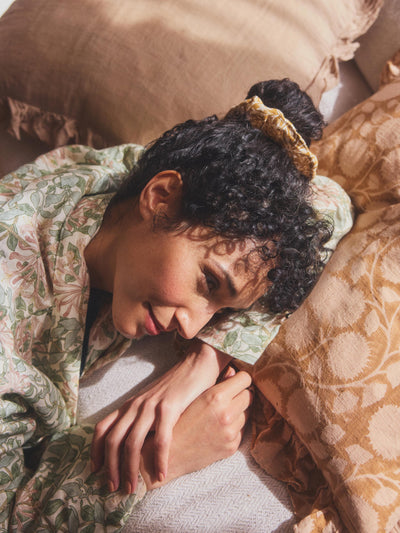 Sussex Rush Willow Boughs Linen Scrunchie