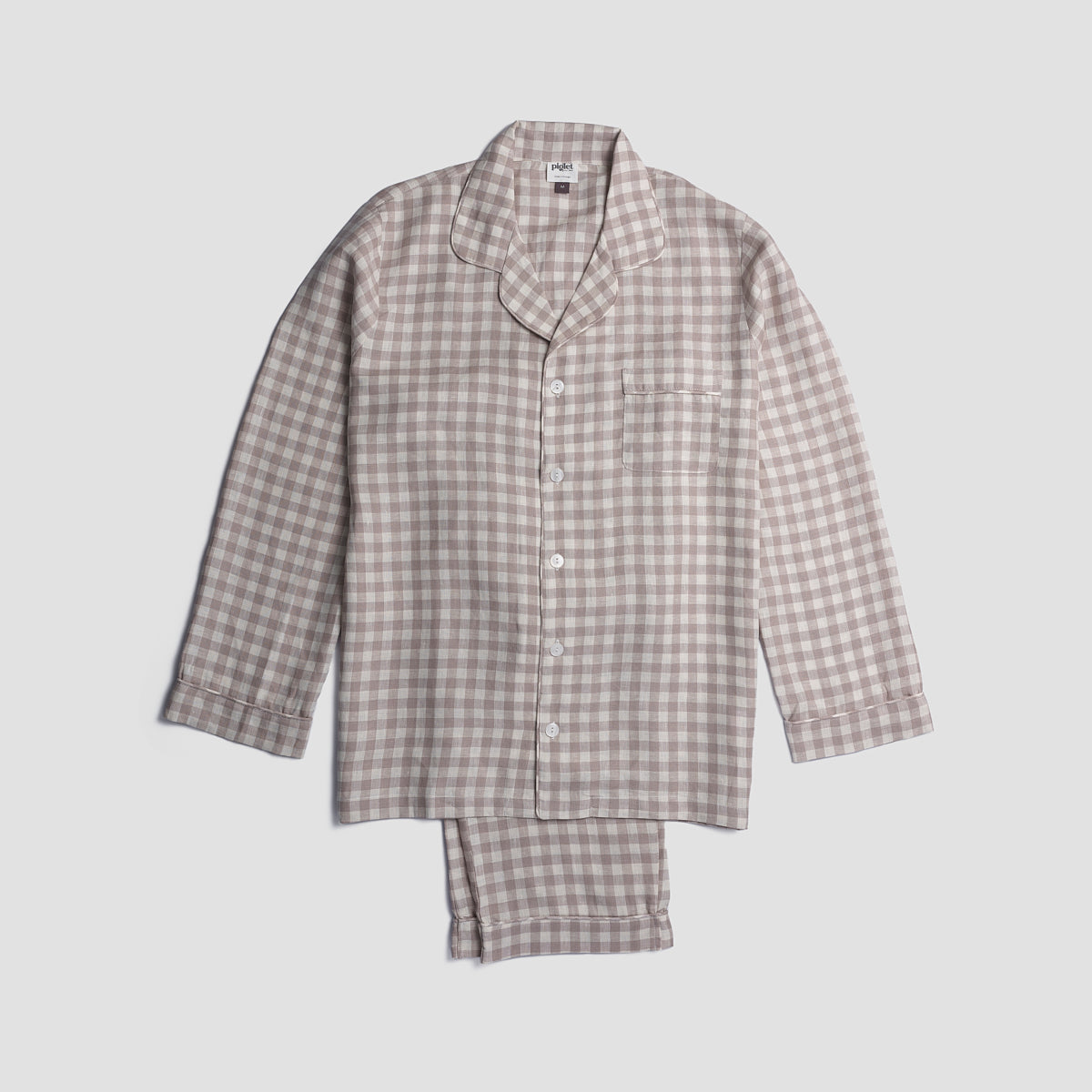 Men's Mushroom Gingham Pajama Set