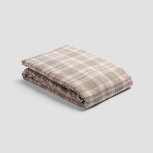 Taupe Plaid Linen Bundle