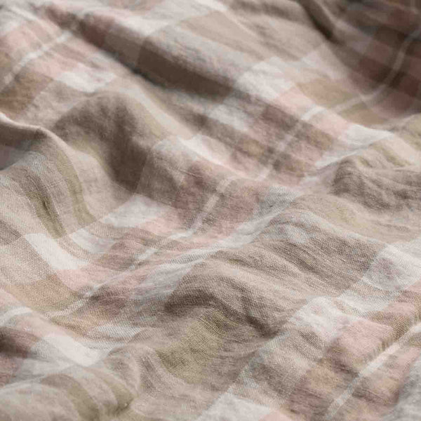 Taupe Plaid Linen Bundle