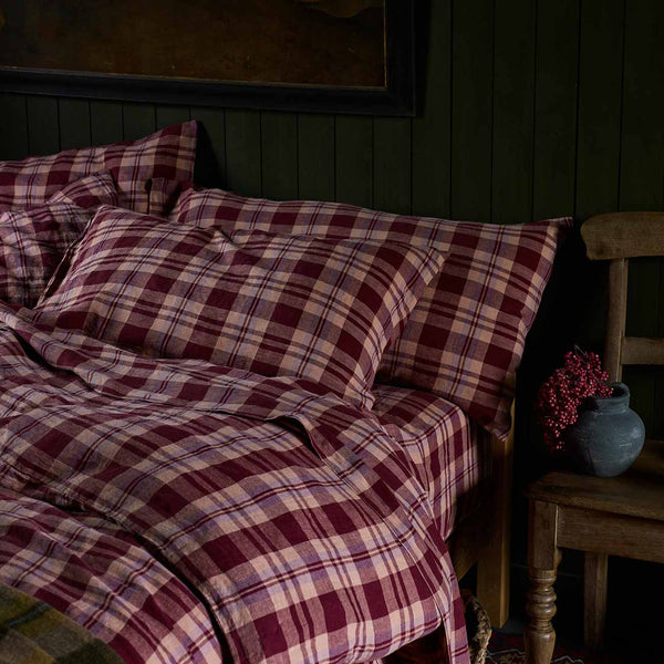 Berry Plaid Linen Bundle