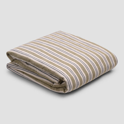 Thyme Somerley Stripe Linen Blend Flat Sheet - alternate image