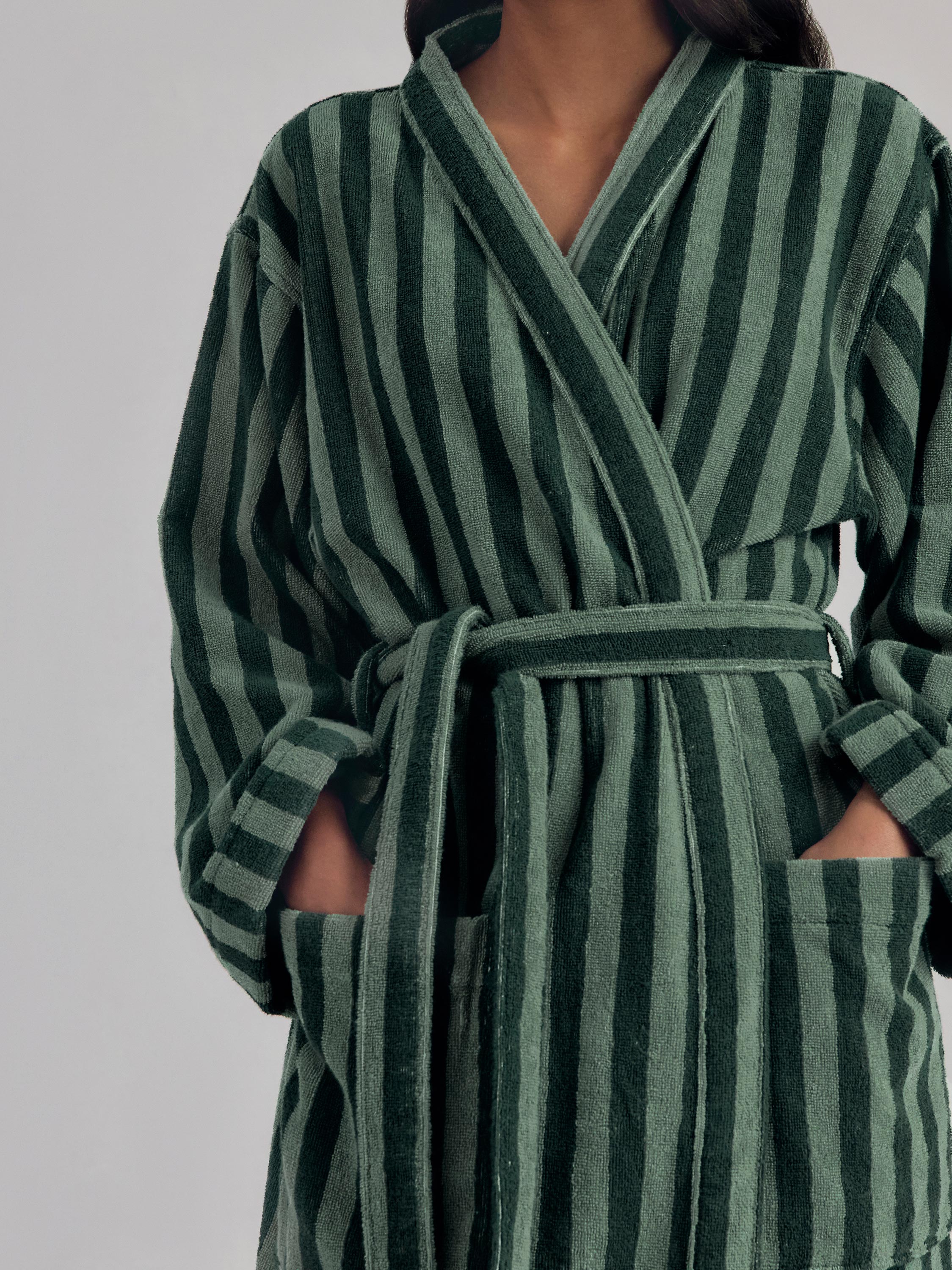 Piglet In Bed Women's Cotton Robe - Green - Size S/M - Pine Green Piglet In Bed Women's Cotton Robe - Green - Size S/M - Pine Green
