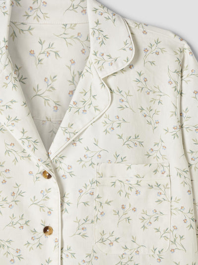 Spring Sprig Floral Cotton Pajama Set