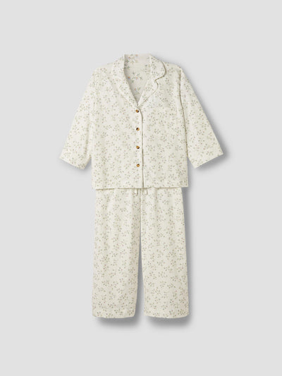 Spring Sprig Floral Cotton Pajama Set