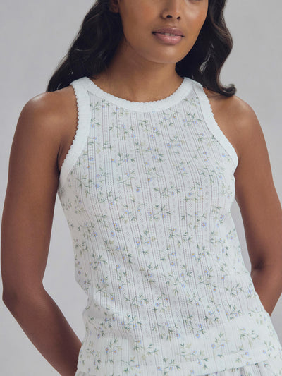 Spring Sprig Pointelle Vest