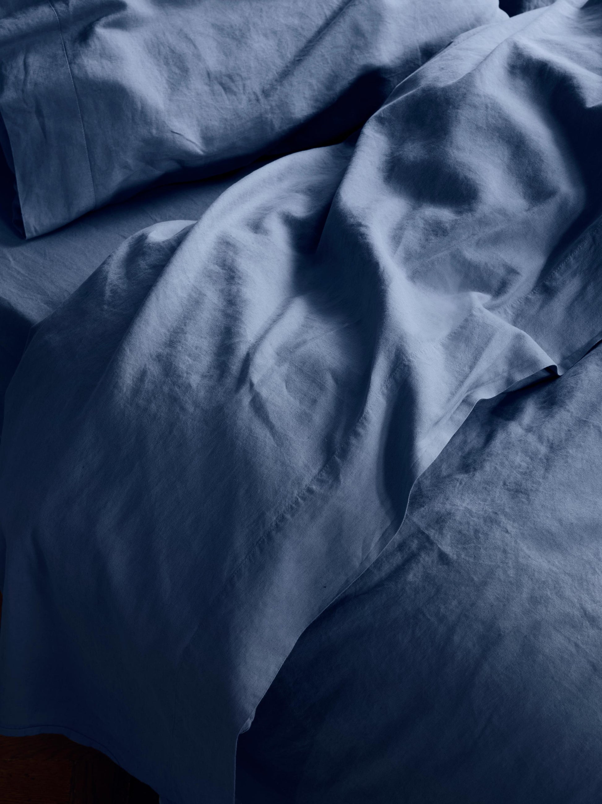 Blueberry 100% Linen Flat Sheet - Piglet in Bed US