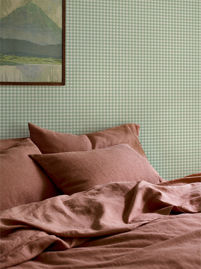 Winter Sage Gingham Wallpaper