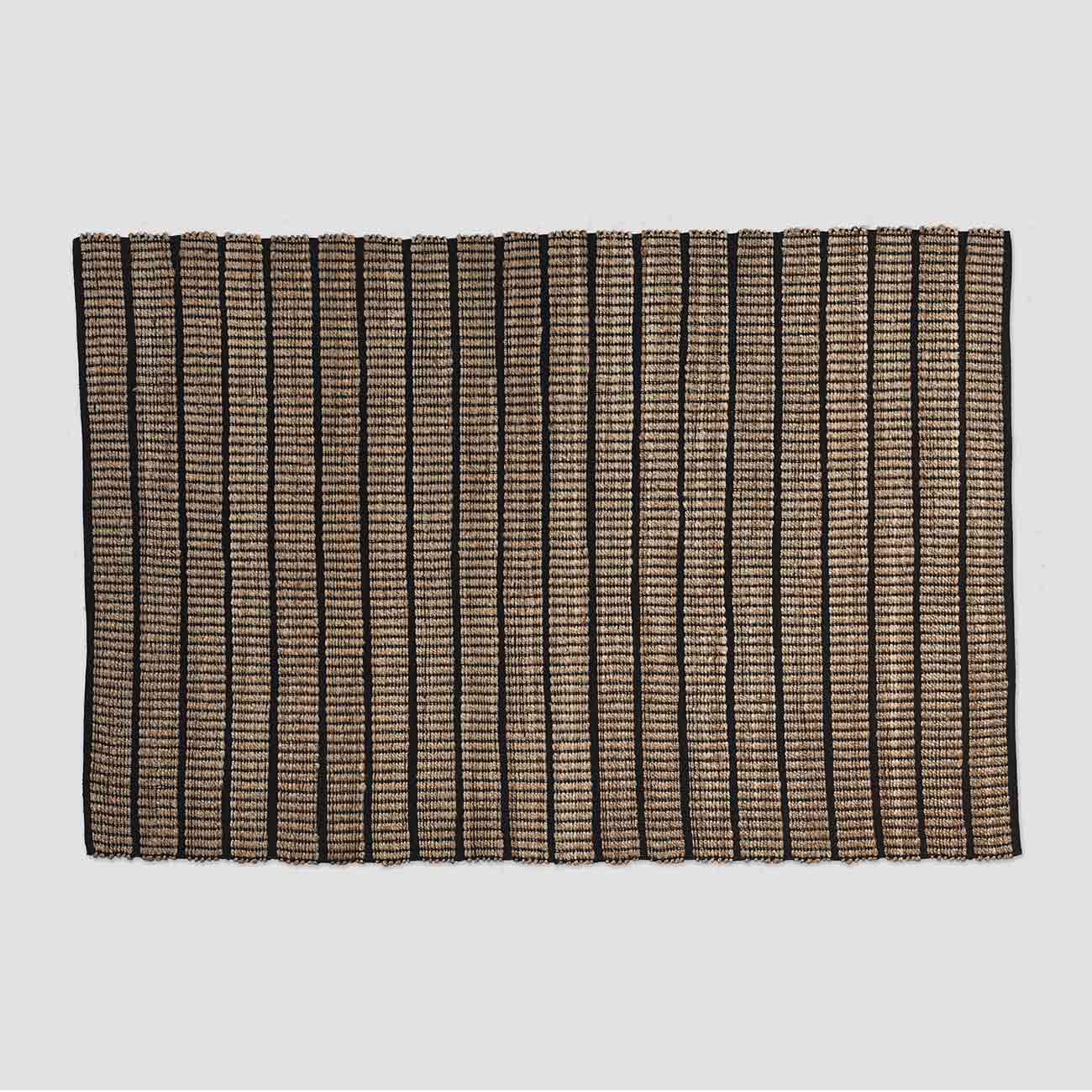 Black-striped Jute Rug - Piglet in Bed