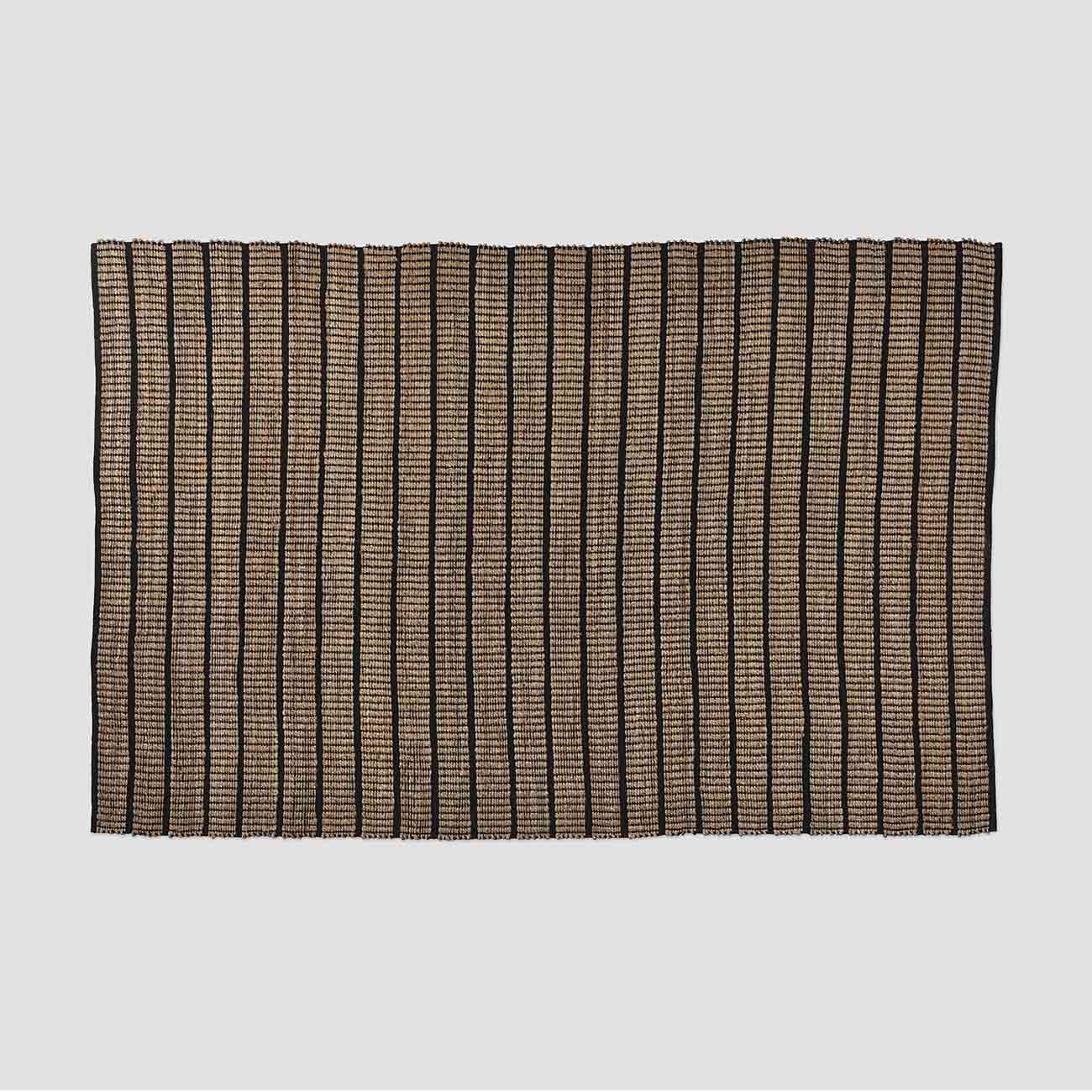 Black-striped Jute Rug - Piglet in Bed