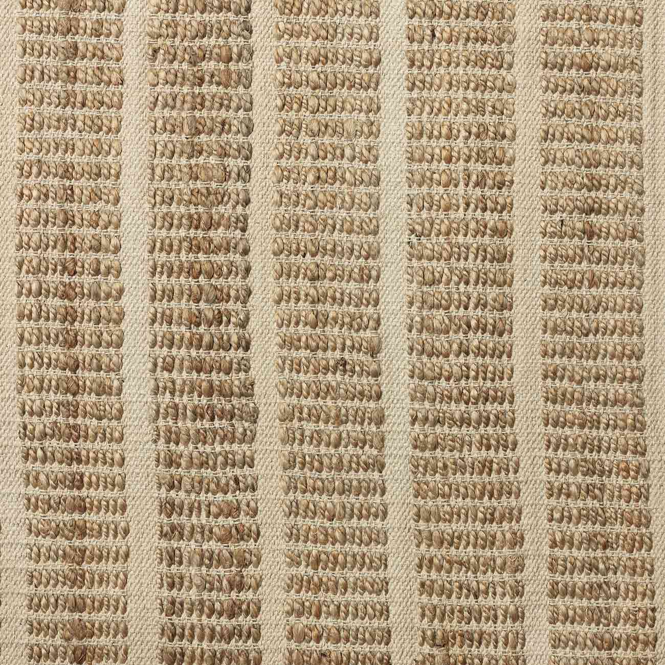 Cream-striped Jute Rug- Piglet in Bed