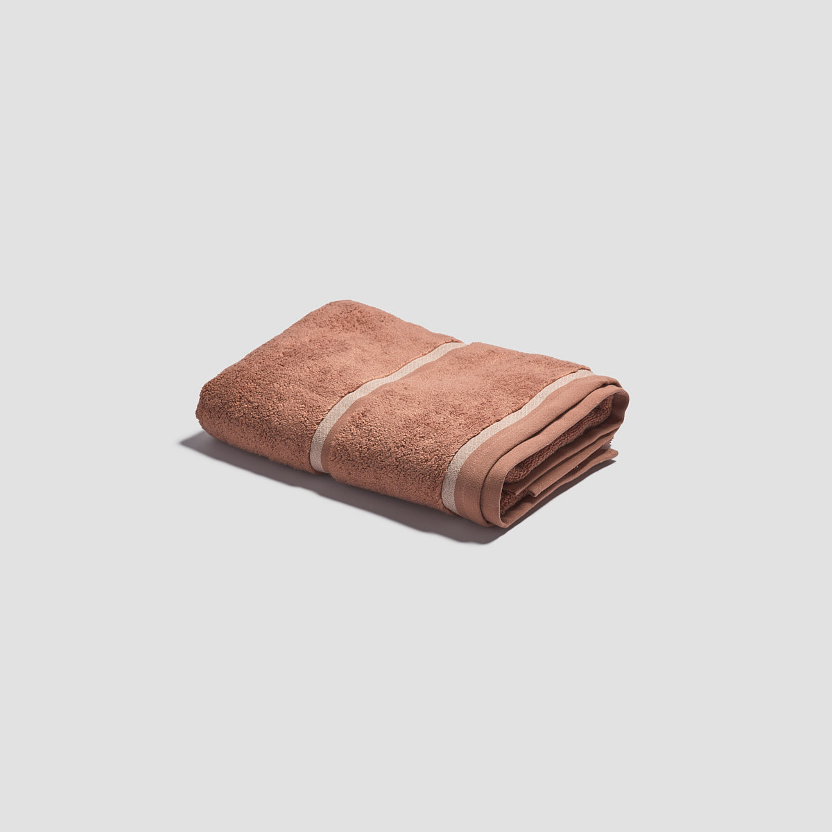 Warm Clay Cotton Towels Size Bath Towel by Piglet in Bed
