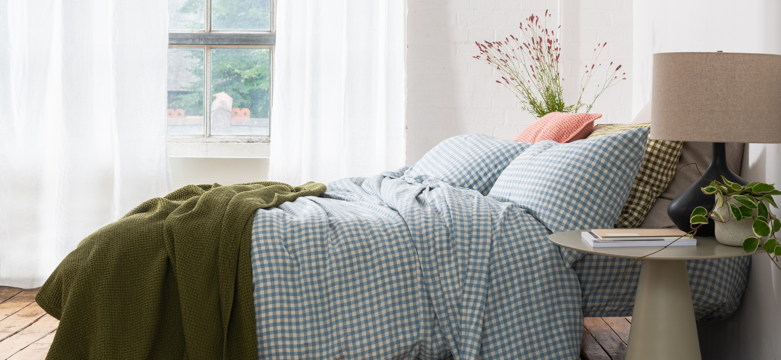 Gingham euro sale shams