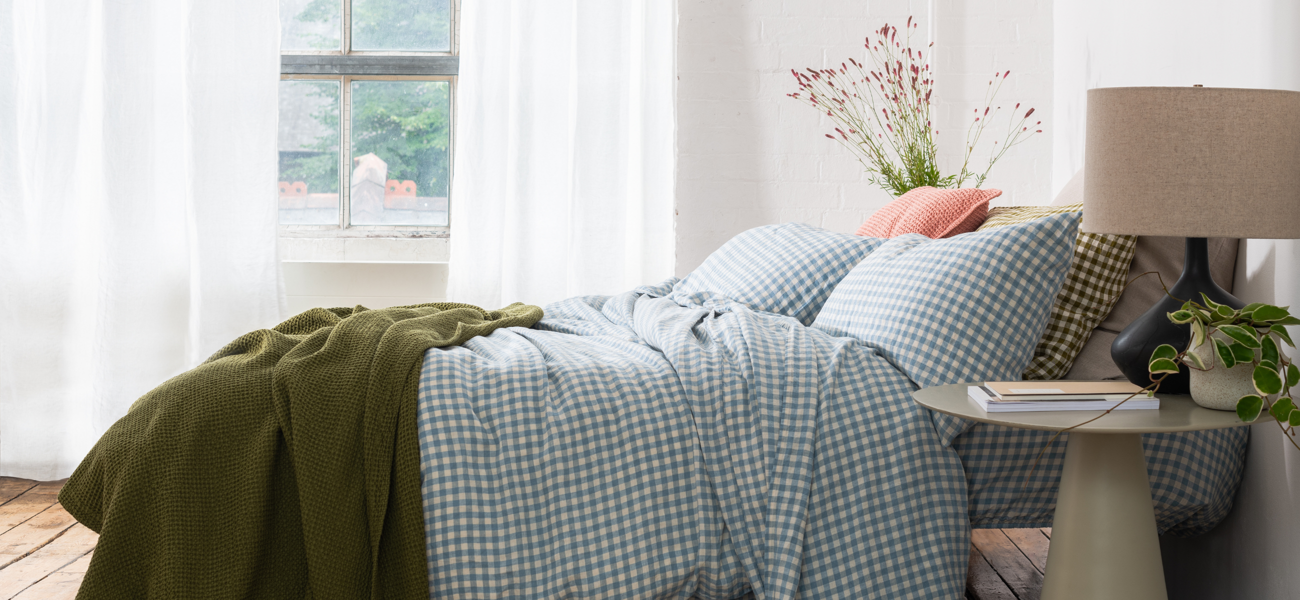 Gingham euro deals shams