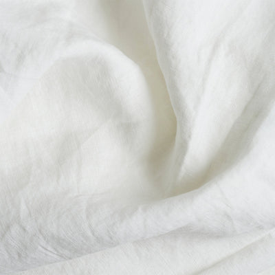 White 100% Linen Fitted Sheet - Piglet in Bed US