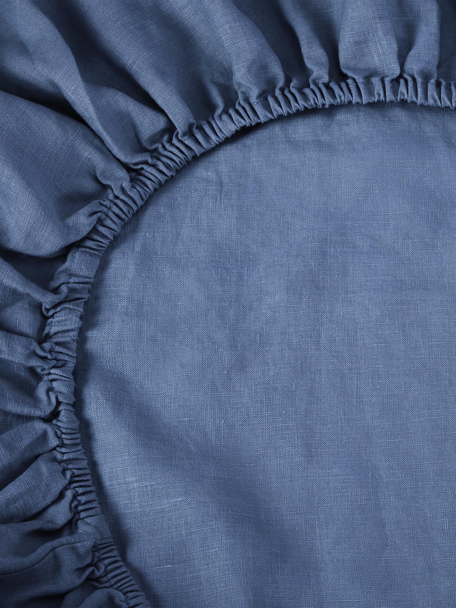 Blueberry 100% Linen Fitted Sheet - Piglet in Bed US