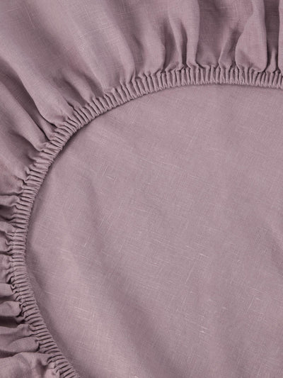 Elderberry Linen Blend Fitted Sheet