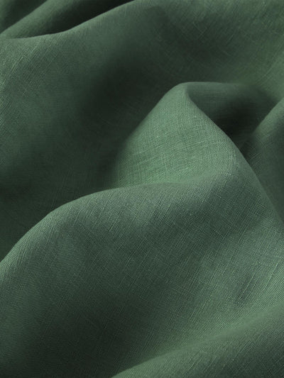 Elm Green Linen Blend Fitted Sheet