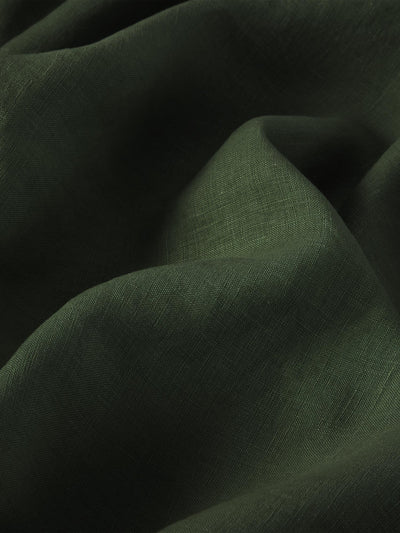 Fern Green Linen Blend Fitted Sheet