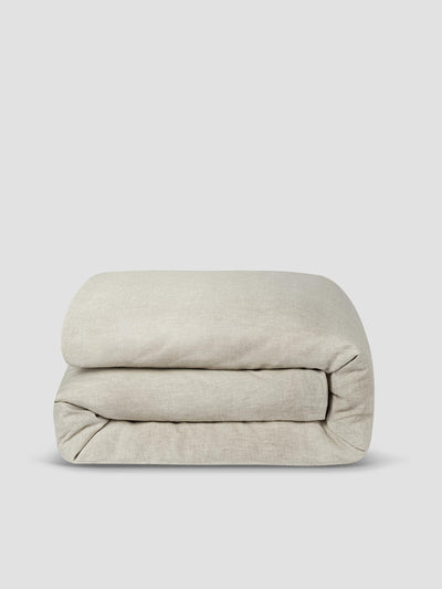 Oatmeal Linen Blend Duvet Cover