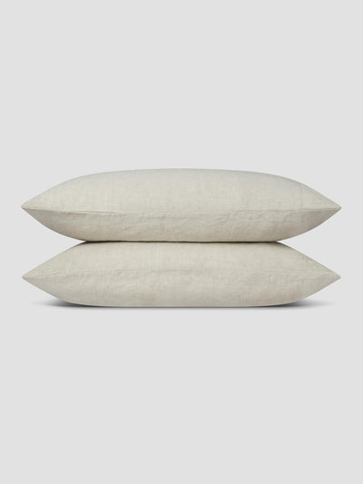 Oatmeal Linen Blend Pillowcase (Pair) - alternate image